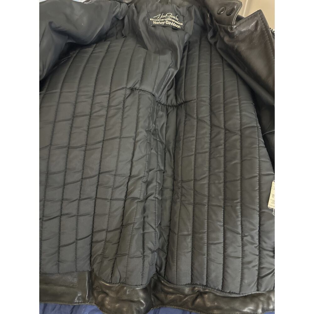 Vintage Hein Gericke x Harley Davidson Leather Motorcycle Jacket Double Zipper - Picture 6 of 16